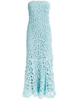 Jonathan Simkhai Lace Clairis Midi Dress - Blue