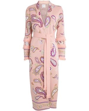 Hayley Menzies Cotton Paisley Jacquard Dex Cardigan - Pink