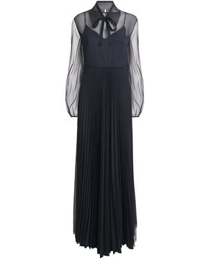 Fabiana Filippi Tulle Pleated Maxi Dress - Black