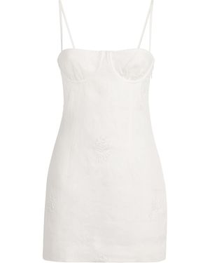 SIR. Linen Alessandra Mini Dress - White