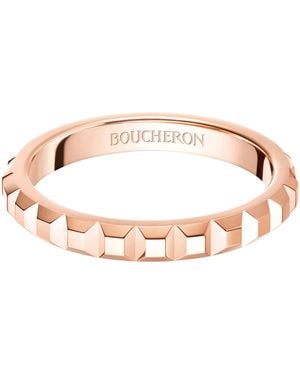 Boucheron Rose Quatre Clou De Paris Wedding Band - Brown