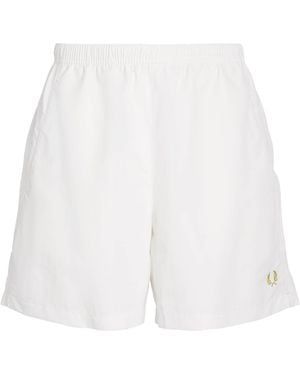 Fred Perry Logo Tennis Shorts - White