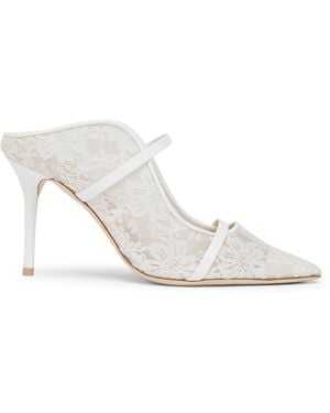 Malone Souliers Lace Maureen Mules 85 - White