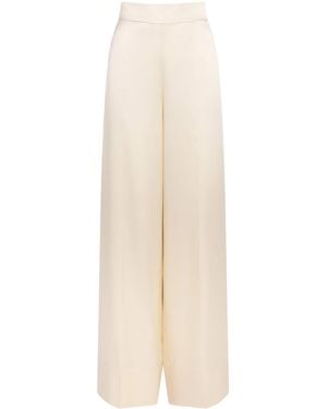 JOSEPH Silk Satin Dijon Pants - White