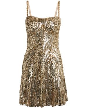 Jenny Packham Embellished Rebecca Mini Dress - Natural