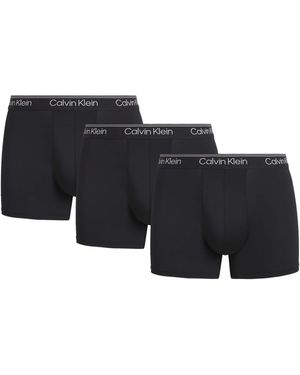Calvin Klein Microfiber-Stretch Boxer Briefs - Black