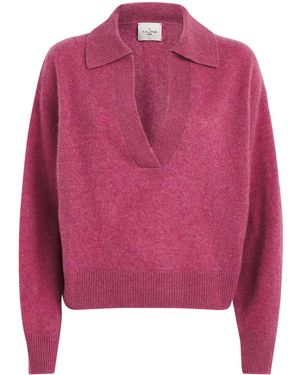 LeKasha Organic Cashmere Jacksob Polo Jumper - Pink