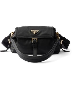 Prada Leather Explore Shoulder Bag - Black