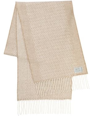Araminta Campbell Ltd Alpaca-Blend Rippling Barley Scarf - Natural