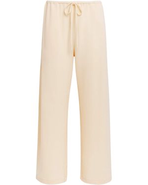 Leset Lauren Wide-Leg Lounge Pants - Natural