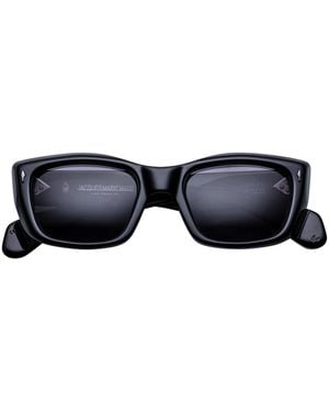 Jacques Marie Mage Corniche Rectangle Sunglasses - Black