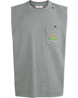 CHERRY LA Cotton Thirst Quencher Running Shirt - Gray