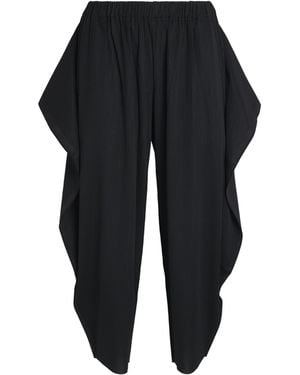 Pleats Please Issey Miyake A-Poc Wide-Leg Trousers - Black