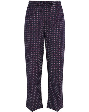 Derek Rose Cotton Nelson Lounge Pants - Blue
