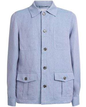 Jacob Cohen Linen Overshirt - Blue