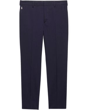 Prada Stretch-Wool Light Trousers - Blue