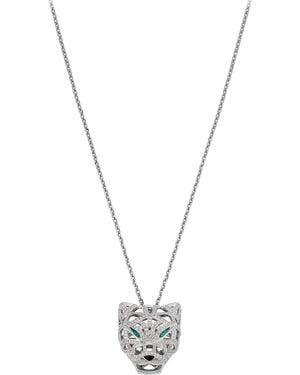 Cartier Diamond, Emerald And Onyx Panthère De Necklace - Metallic