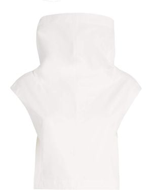 Jacquemus Cotton Poplin Pasante Top - White