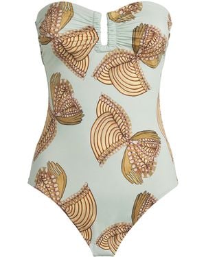 Ulla Johnson Monterey Strapless Swimsuit - Metallic