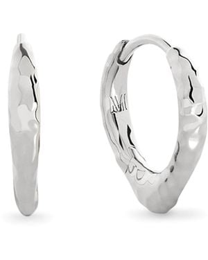 Monica Vinader Sterling Mv Siren Tapered Huggie Earrings - Metallic