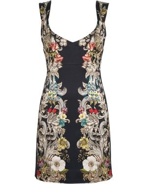 Alice + Olivia Satin Renee Mini Dress - Black