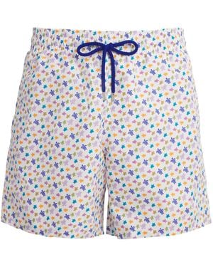Vilebrequin Tiny Turtle Print Moorea Swim Shorts - Blue