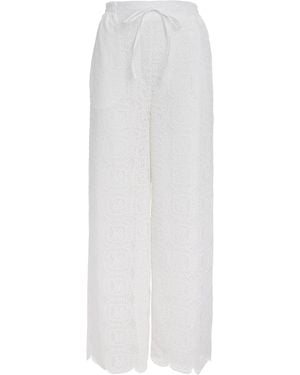 Claudie Pierlot Lace Wide-Leg Trousers - White