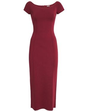 JOSEPH Milano-Knit Foin Compact Maxi Dress - Red