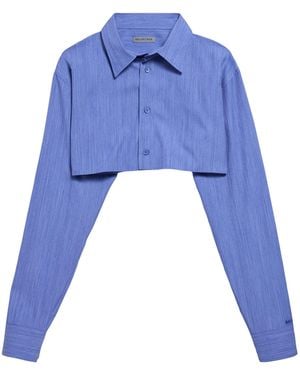 Balenciaga Cropped Shirt - Blue