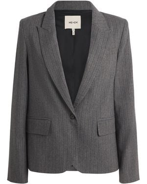 ME+EM Pinstripe Blazer - Black