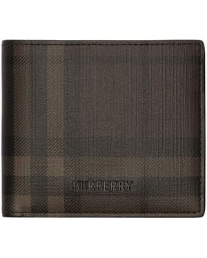 Burberry City Check Bifold Coin Wallet - Black