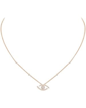 Messika Lucky Eye And Pavé Diamond Necklace - Natural