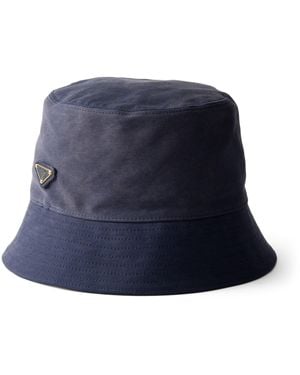 Prada Satin Bucket Hat - Blue
