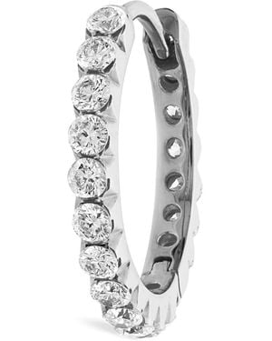 Maria Tash Invisible Set Diamond Eternity Single Hoop Earring - White
