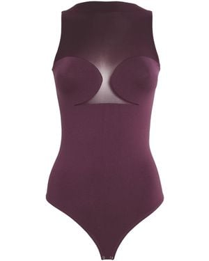 Wolford Bustier String Bodysuit - Purple