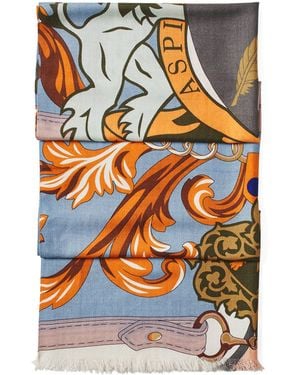 Aspinal of London Merino Wool Scarf - Orange