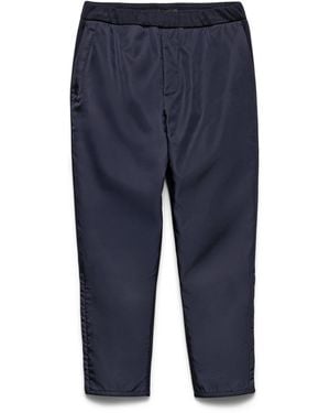 Prada Cotton-Re-Nylon Straight Trousers - Blue