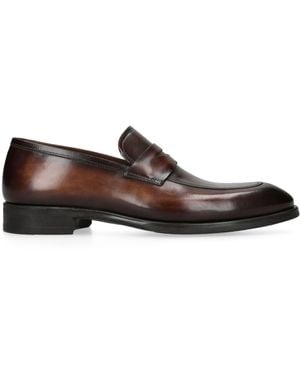 Magnanni Leather Madison Penny Loafers - Brown