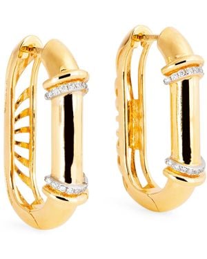L'Atelier Nawbar And Diamond Lot No.93 Buoy Lock Earrings - Metallic