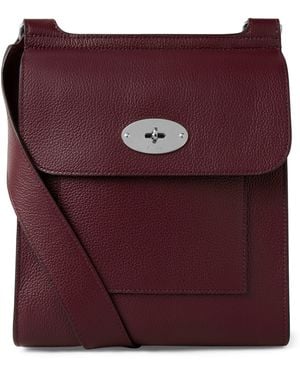 Mulberry Small Leather Antony Messenger Bag - Purple