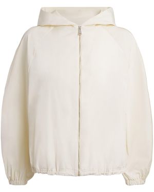 Fabiana Filippi Technical Taffeta Bomber Jacket - White
