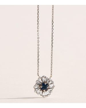 Suzanne Kalan Diamond And Sapphire Princess Flower Necklace - Natural