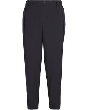 Emporio Armani Virgin Wool Cuffed Trousers - Blue