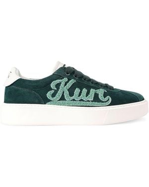 Kurt Geiger Appliqué Albion Retro Trainers - Green