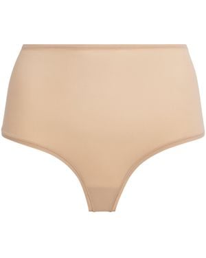 Skims Fits Everybody High-Rise Thong - Natural