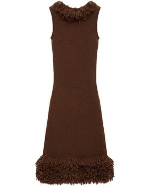 Loewe Wool-Blend Mini Dress - Brown