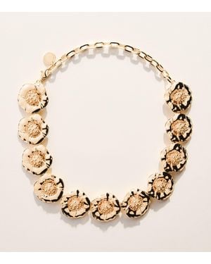 Carolina Herrera Tone Floral Necklace - Metallic