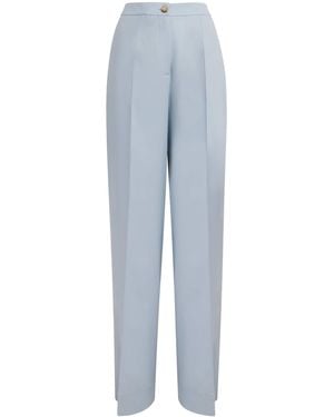 Colombo Cashmere Wide-Leg Pants - Blue