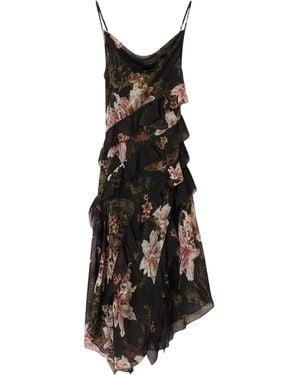 AllSaints Floral Ruth Midi Dress - Black