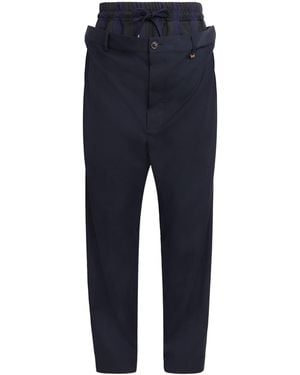 Vivienne Westwood Layered-Effect Builders Trousers - Blue